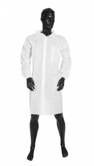Ultra Health Lab Coat White Polypropylene