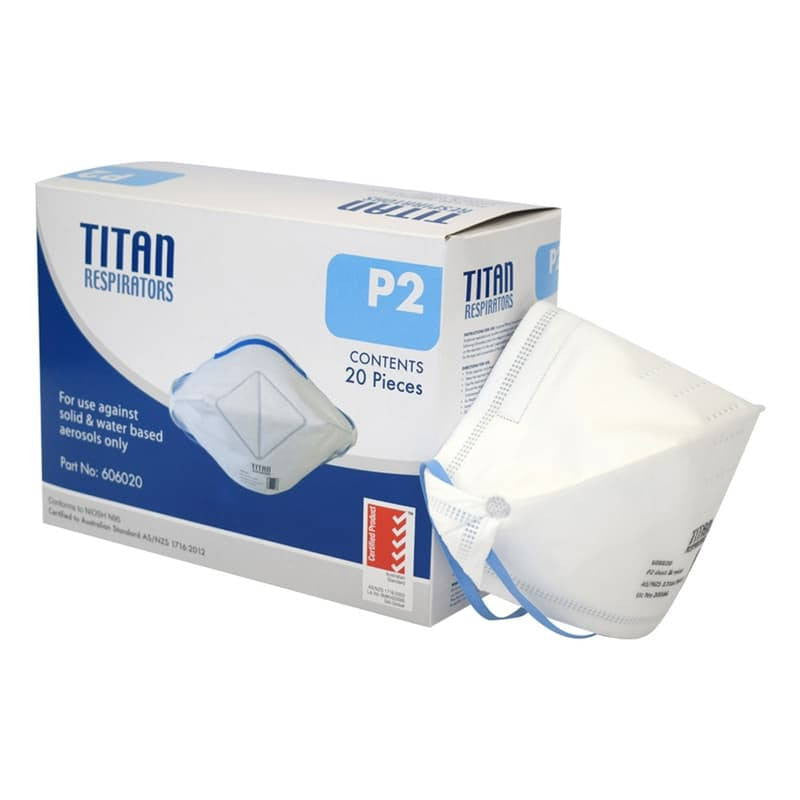 TITAN P2 Disposable Respirator Flat Fold - Box of 20