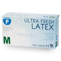 Ultra Fresh Latex Disposable Examination Gloves, Powdered - Box of 100
