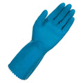 Ultra Touch Rubber Silver-Lined Gloves - Blue, 1 Pair