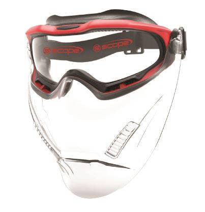 Spartan Safety Goggle, red frame
