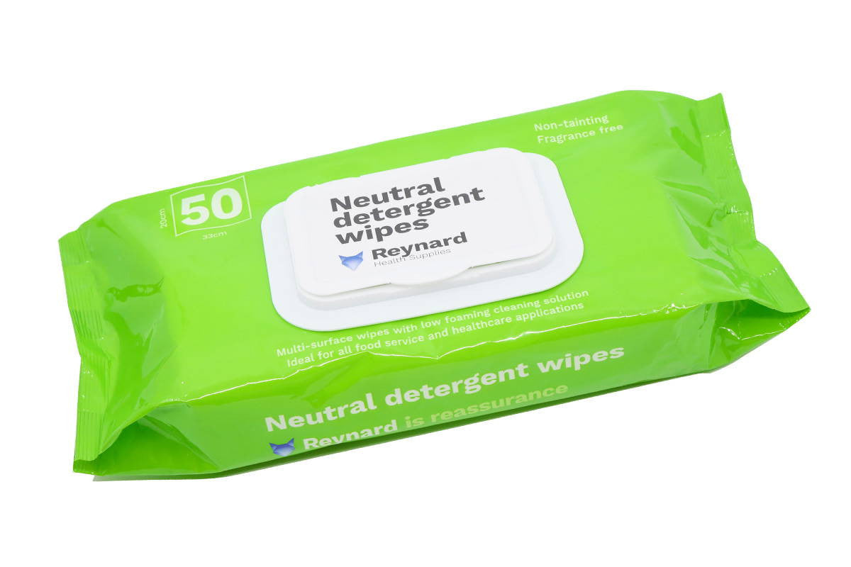 Neutral Detergent Wipes 50 Pack