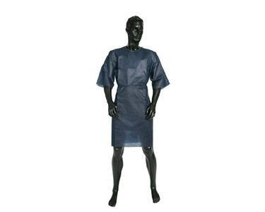 Ultra Health Patient Modesty Gown PP Blue Short Sleeve Unisex - Pack of 50